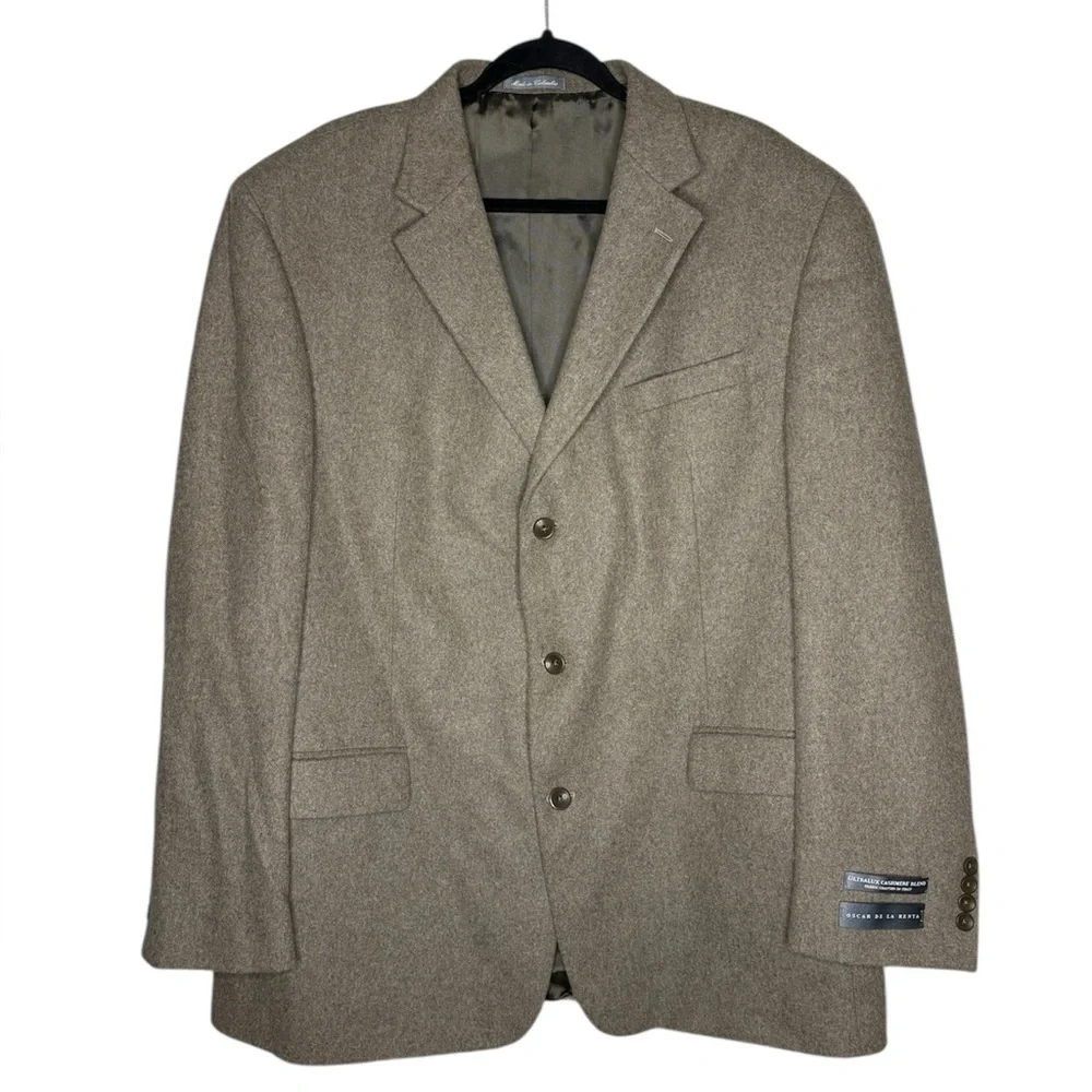 Oscar De La Renta NWOT wool cashmere blend blazer size 48L